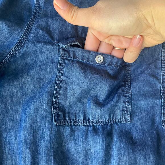 Gloria Vanderbilt Women’s 3/4 Sleeve Knee Length Soft Denim Dress size M, Blue - Picture 7 of 13